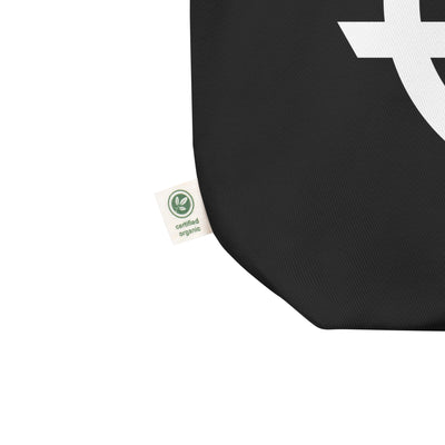 Aavedata | Musta orgaaninen kangaskassi | Logo
