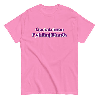 Joni Hesselgren | T-paita Pinkki | Geriatrinen Pyhäinjäännös