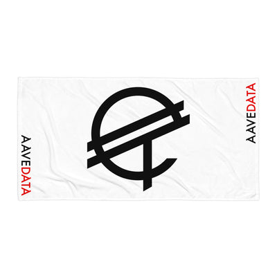 Aavedata | Valkoinen Pyyhe | Logo